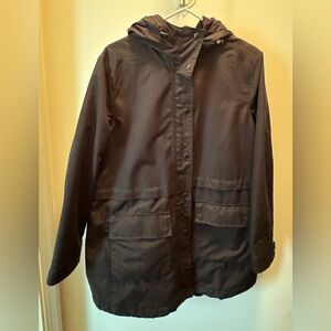 Old Navy Men's Black Coat with Hood